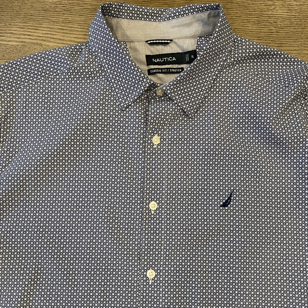 Nautica Mens Short Sleeve Button Up Shirt size: XL